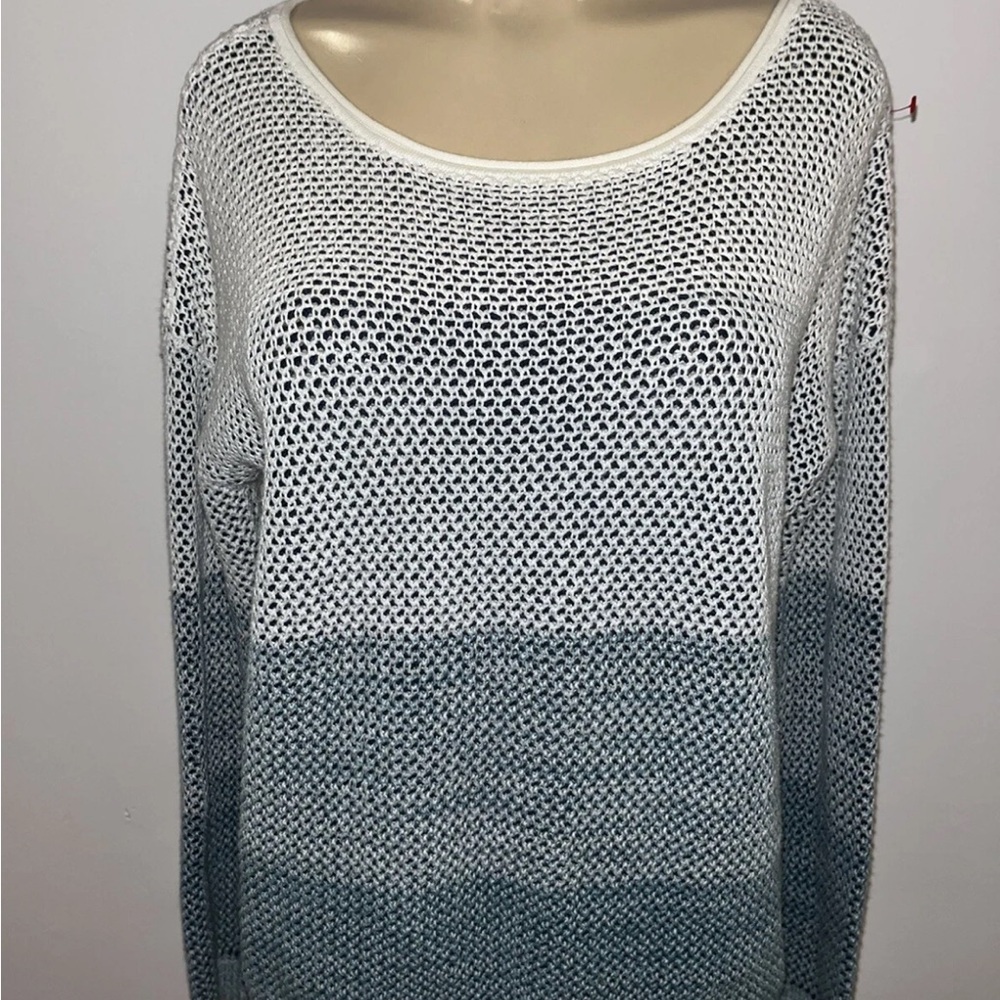 Vince women’s pullover crew neck sweater knit cotton size L two tone